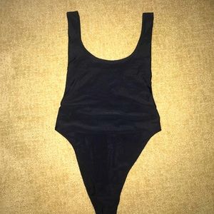 Aerie black open back swimsuit